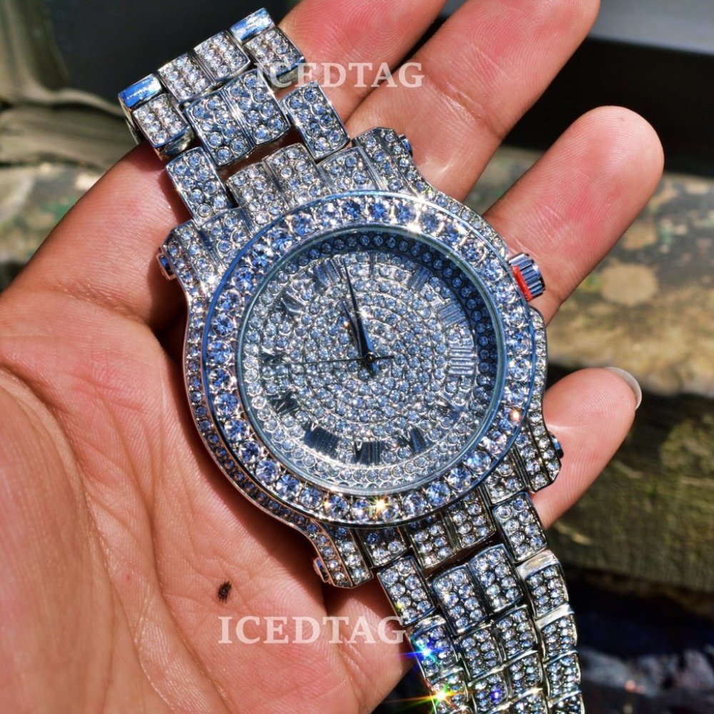 14K Gold & White Gold PT Iced Out Luxury Watches - Picture 7 of 7